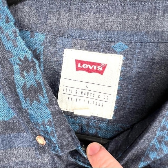 Men’s Levi’s Aztec California Baja Cali Printed Button Up Casual Top Shirt Large - Picture 6 of 11